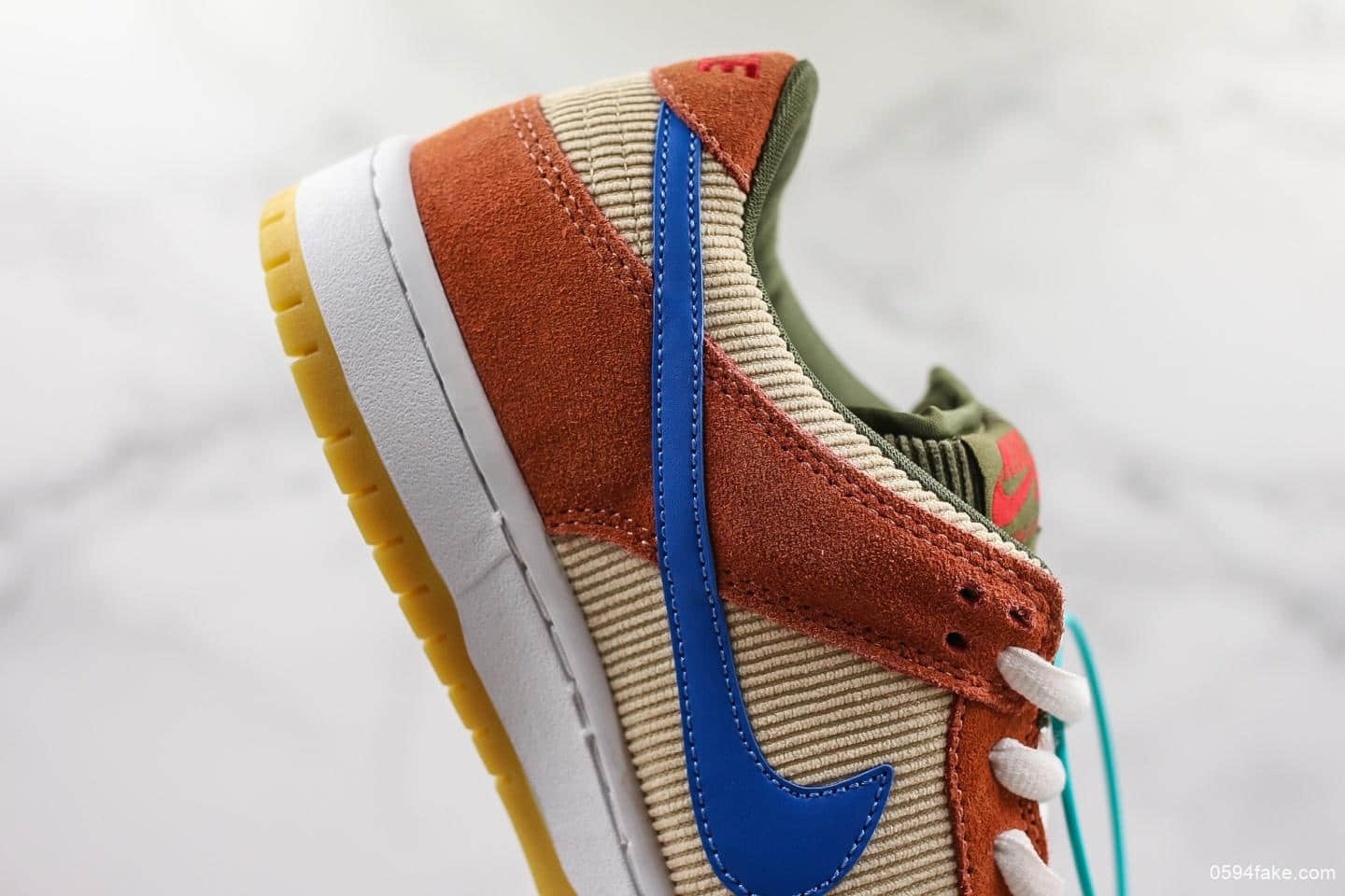 耐克Nike SB Dunk Low Corduroy Dusty公司级版本扣篮系列低帮经典百搭休闲运动板鞋灯芯绒橙蓝 货号:BQ6817-201
