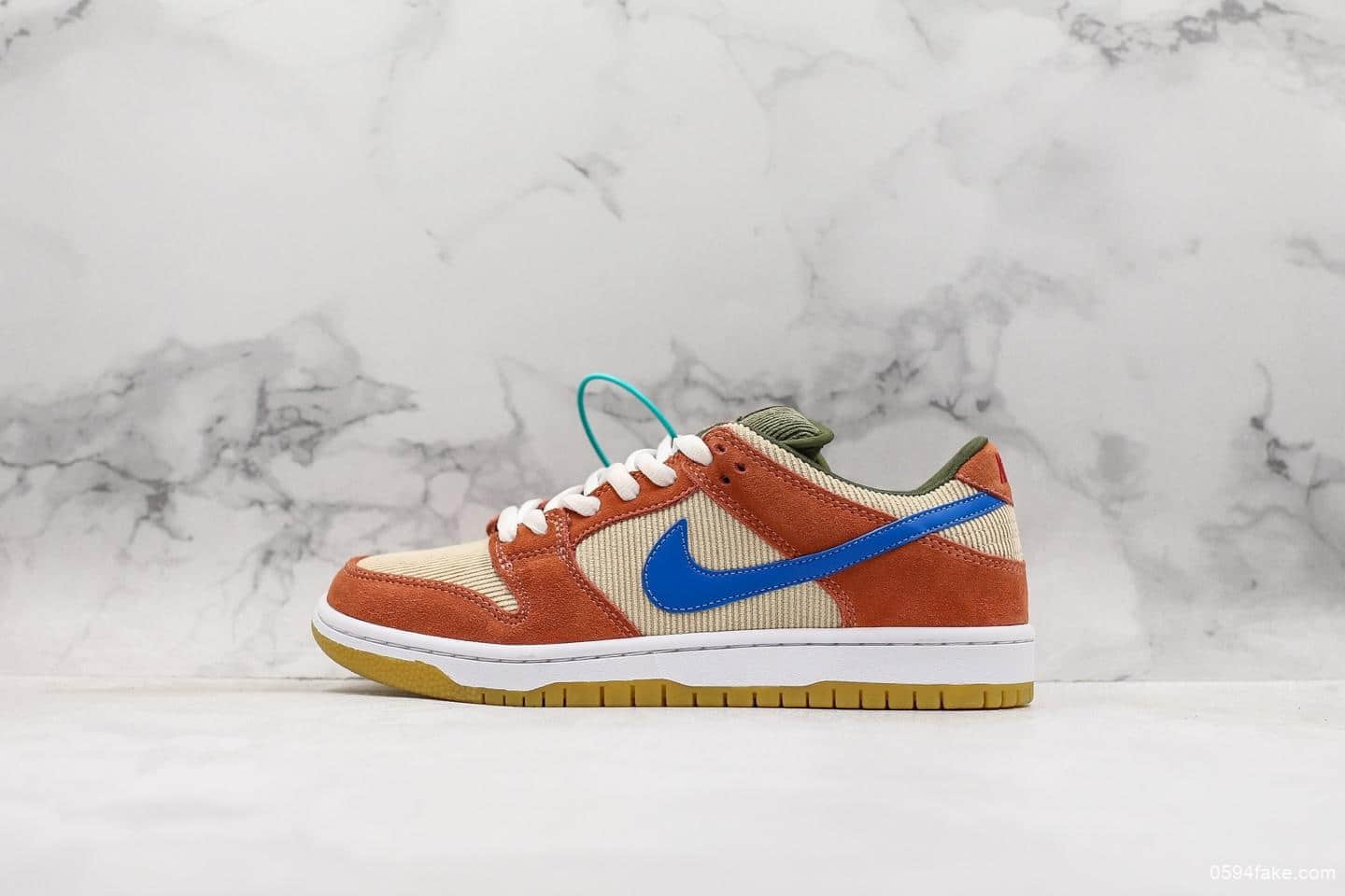 耐克Nike SB Dunk Low Corduroy Dusty公司级版本扣篮系列低帮经典百搭休闲运动板鞋灯芯绒橙蓝 货号:BQ6817-201