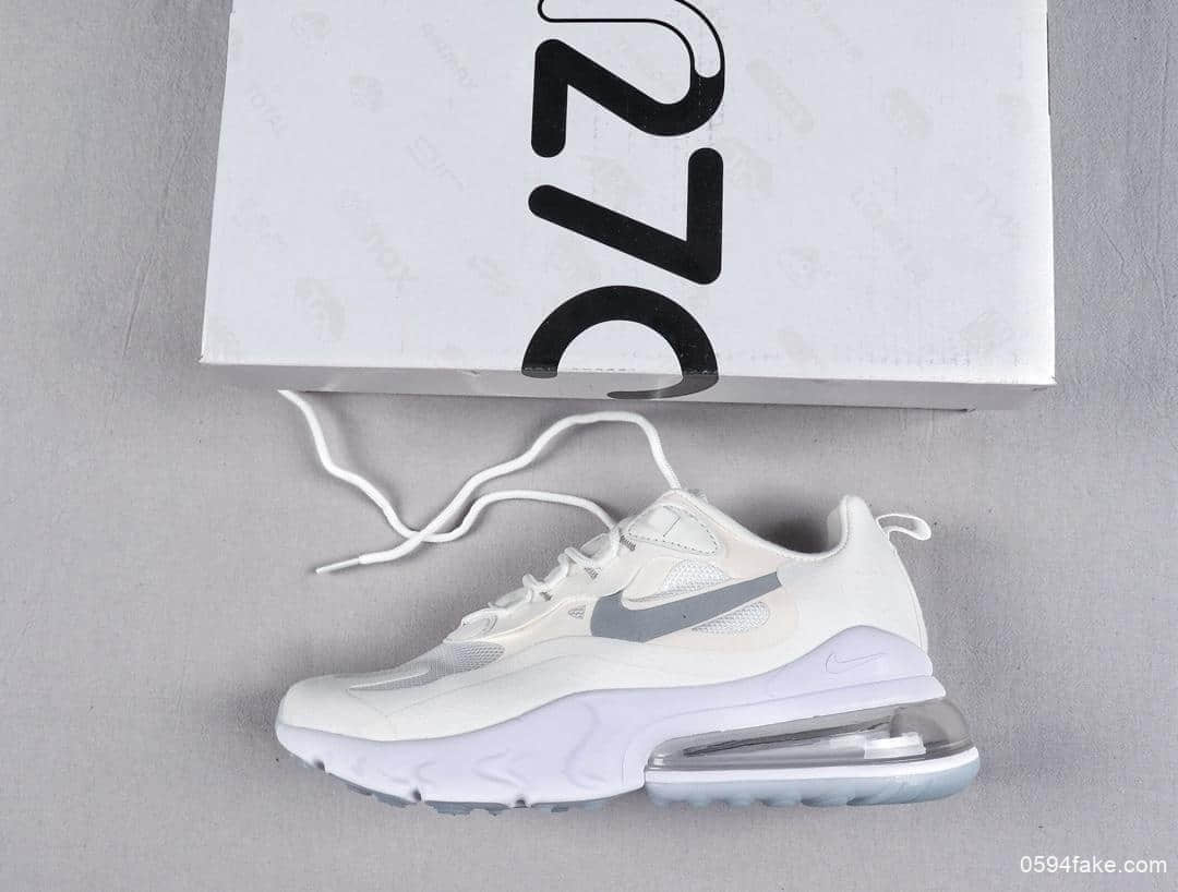 耐克Nike React Air Max 270公司级版本高桥盾网纱系列蓝绿机能半气垫跑步鞋 (ID:11740) - 图片1
