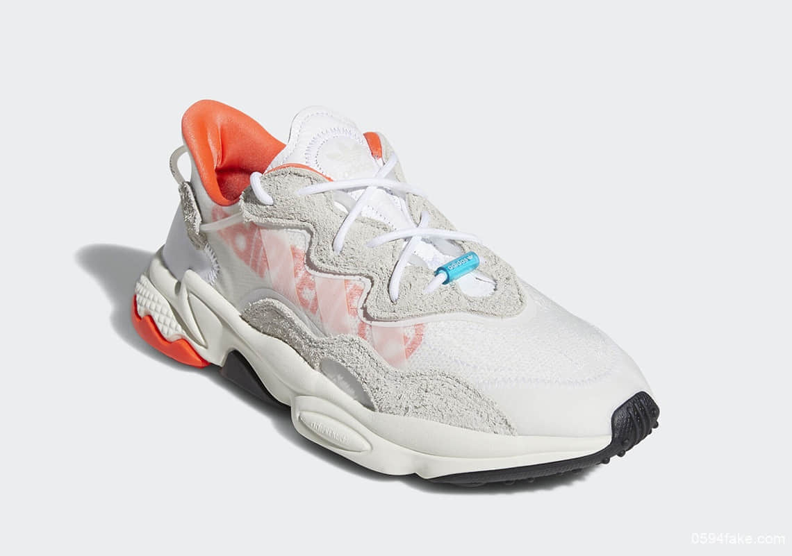向经典缓震 adiPRENE+ 科技致敬！这双adidas Ozweego配色有点好看哦！ 货号：EH0252