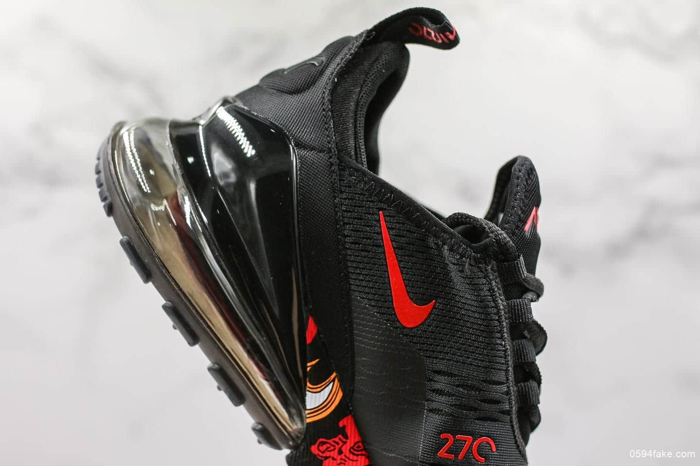 耐克Nike Air Max 270纯原版本真气垫彩绘涂鸦后置半掌大气垫休闲跑步鞋 货号:AH8050-009