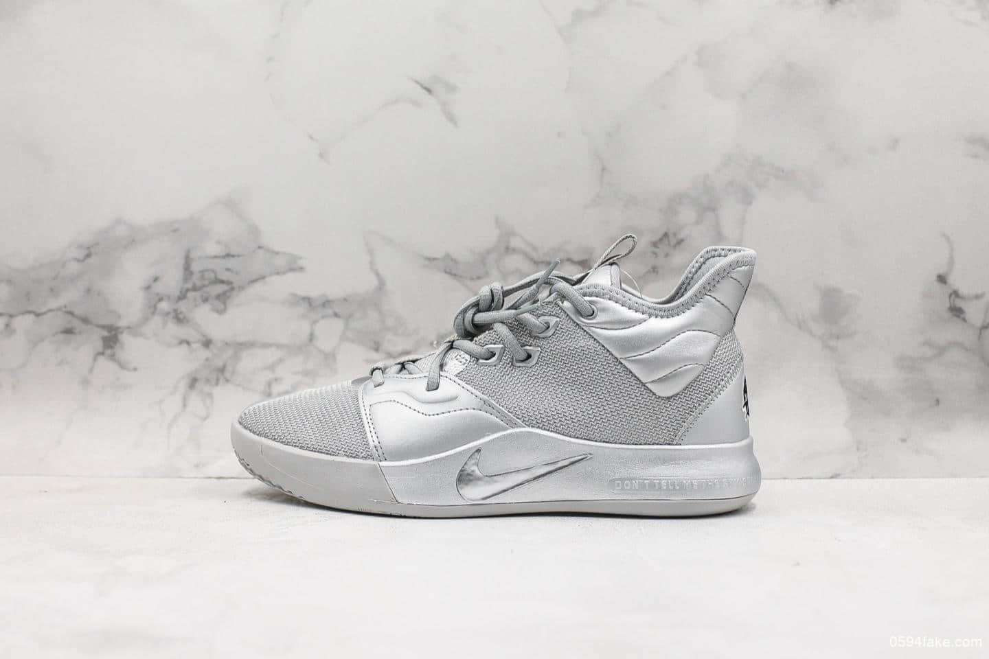 耐克Nike PG3 EP纯原版本保罗乔治三代银色男子实战篮球鞋前掌ZOOM气垫 货号:CI2667-001