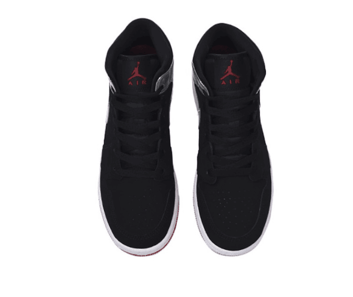 Air Jordan 1 Mid再曝新配色!银色漆皮太亮眼! 货号:554725-057