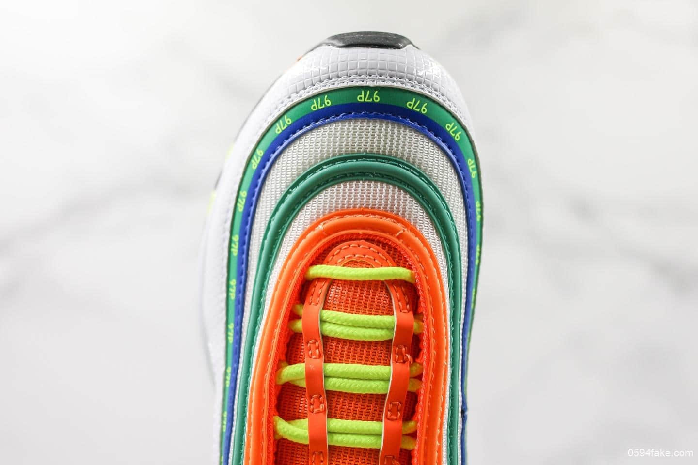 耐克Nike Air Max 97 London Summer of Love纯原版本海外限定配色全掌气垫子弹复古跑步鞋 货号:CI1504-100