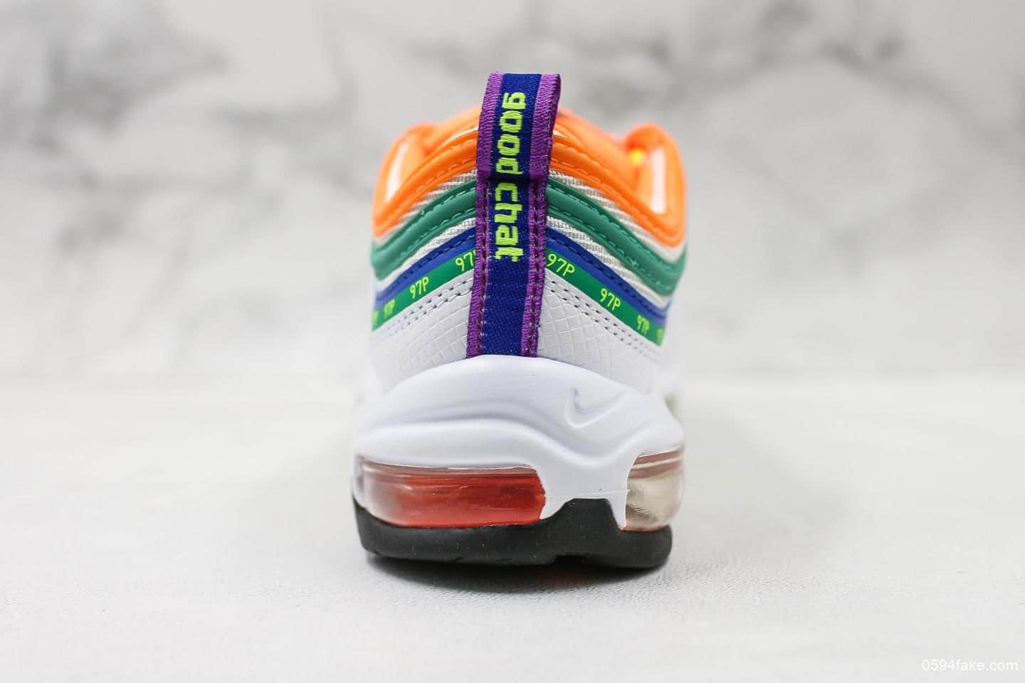 耐克Nike Air Max 97 London Summer of Love纯原版本海外限定配色全掌气垫子弹复古跑步鞋 货号:CI1504-100