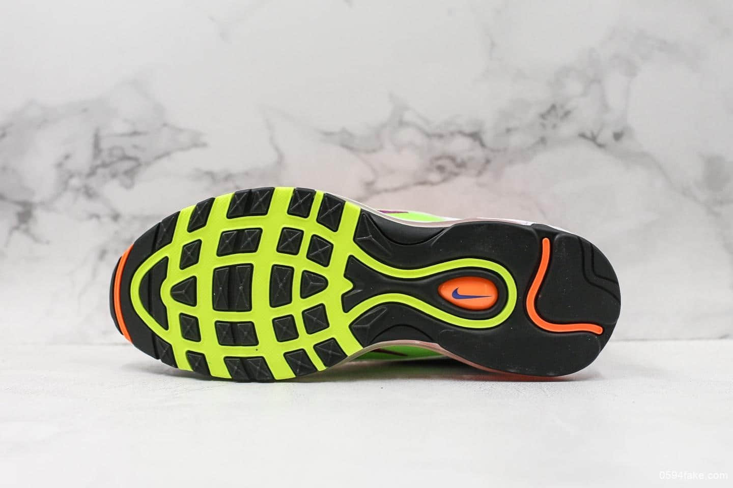 耐克Nike Air Max 97 London Summer of Love纯原版本海外限定配色全掌气垫子弹复古跑步鞋 货号:CI1504-100