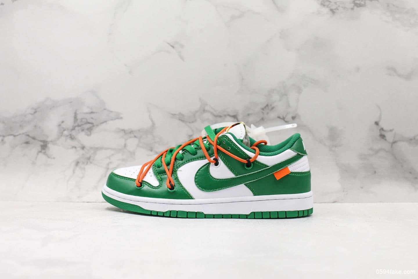 耐克Nike SB Nike SB Dunk Low x OFF-White联名款白绿色纯原版本内置气垫 (ID:13133) - 图片1