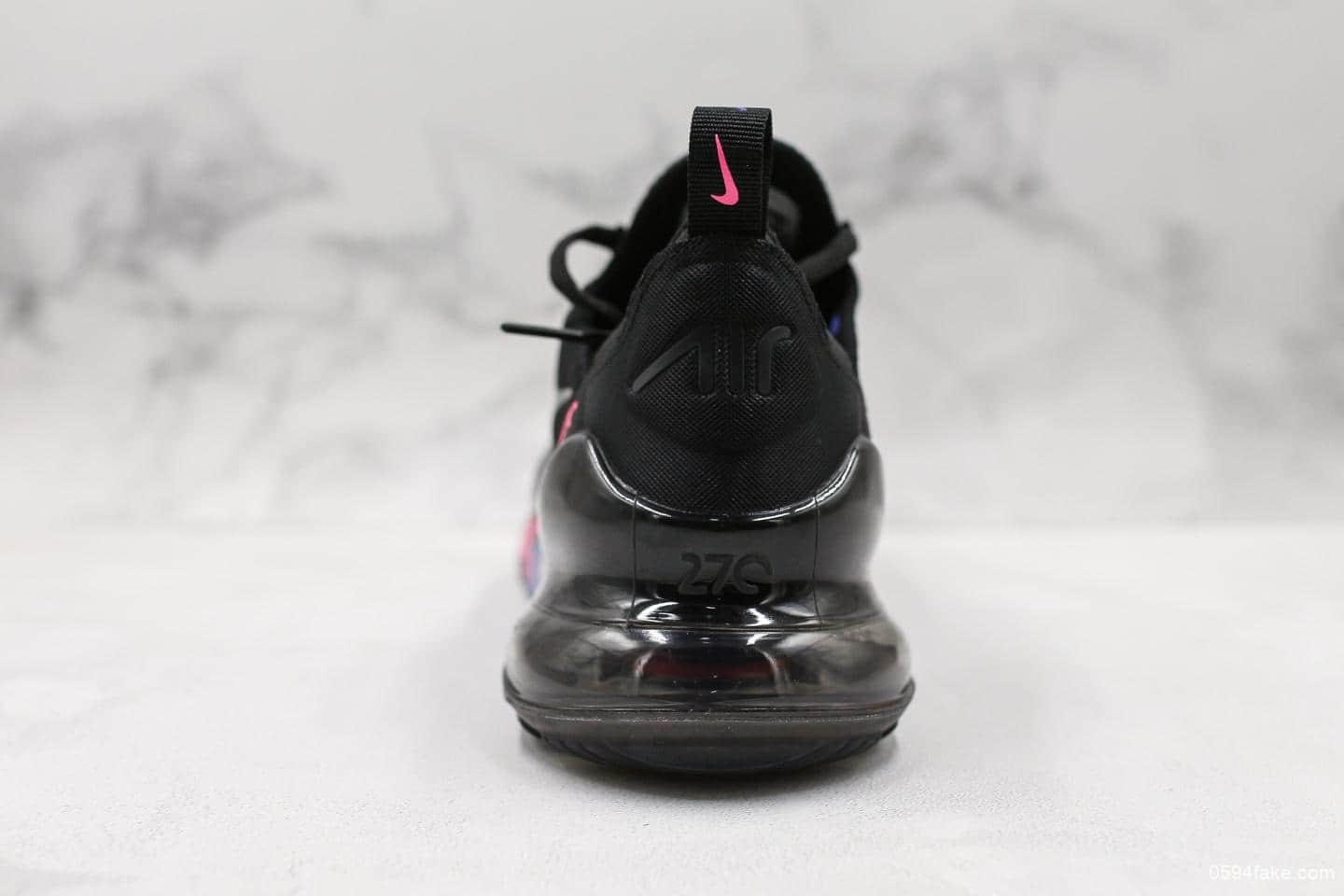 耐克Nike Air Max 270公司级版本夏威夷黑彩配色官方主推原档案数据开发原盒原标真实小潘气垫 货号:AH8050-010