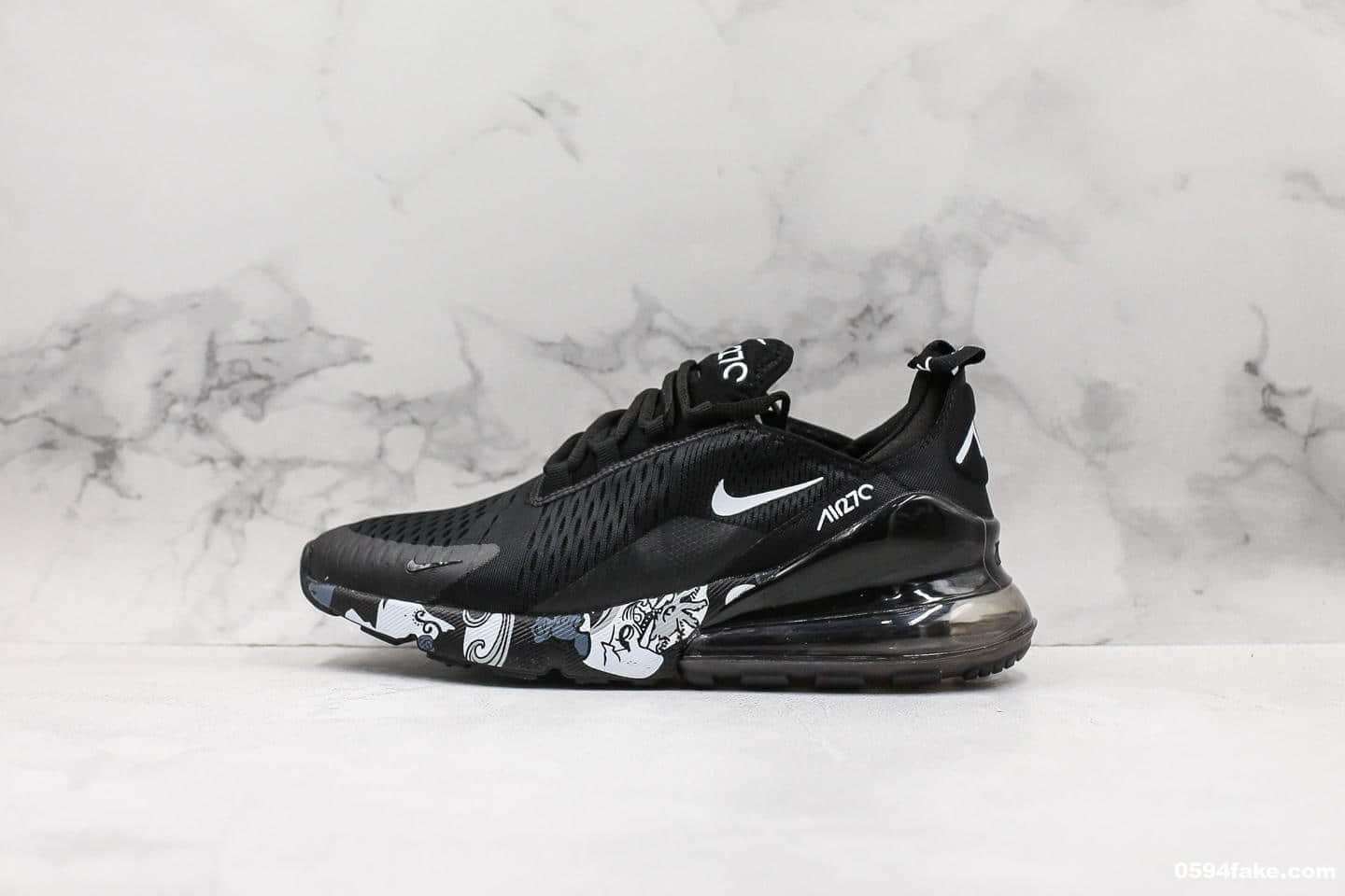 耐克Nike Air Max 270公司级版本夏威夷黑白配色原鞋开模一比一打造外围实体可充正操作 货号:AH8050-011