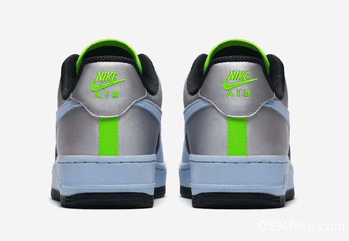 亮眼荧光绿抽绳鞋带!这双Air Force 1不要错过! 货号:CN0176-400