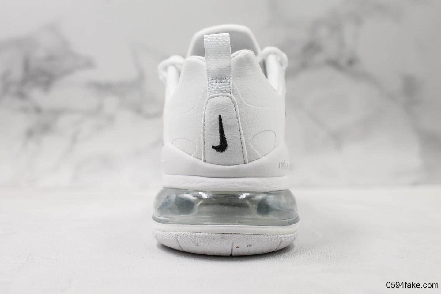 耐克Nike React Air Max 270纯原版本瑞亚后半掌气垫百搭运动慢跑鞋贱猫联名款 货号:AQ9087-101
