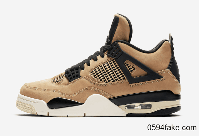 Air Jordan 4 “Mushroom”官图释出!来一双”珍珠奶茶“鞋吗? 货号:AQ9129-200