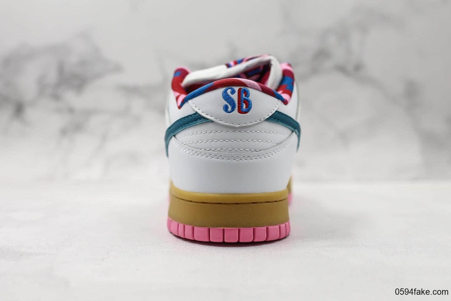 耐克NIKE SB DUNK LOW X PARRA艺术家联名纯原版本SB板鞋蓝粉毛绒区别市面通货版本 货号:CN4504-108