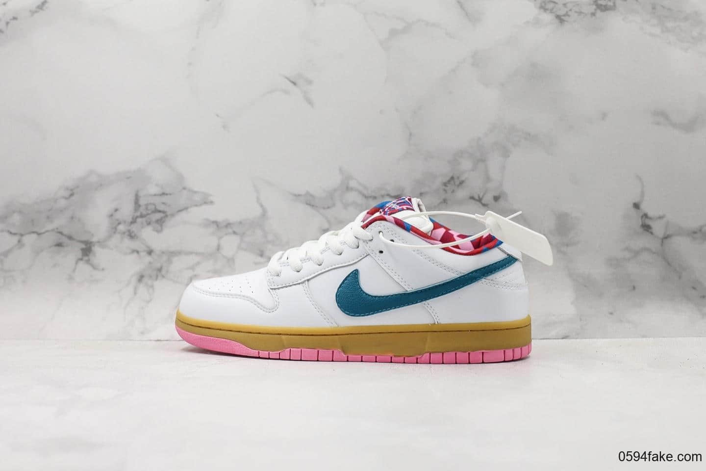 耐克NIKE SB DUNK LOW X PARRA艺术家联名纯原版本SB板鞋蓝粉毛绒区别市面通货版本 货号:CN4504-108