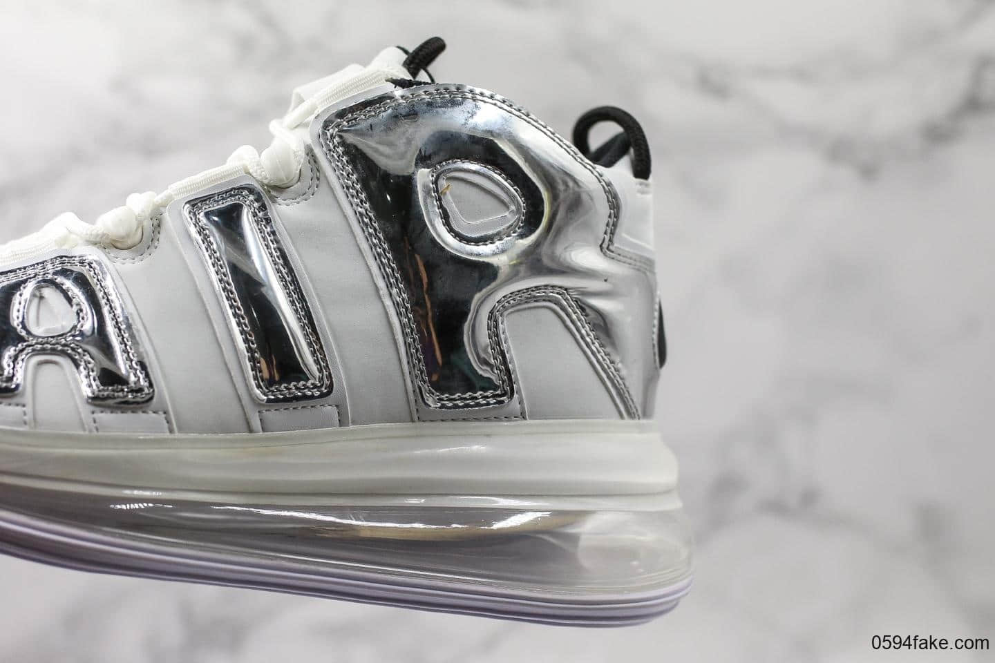 耐克Nike Air More Uptempo 720 QS Black Metallic纯原版本皮蓬大气垫皮蓬复古前卫中帮运动慢跑鞋 货号:BQ7668-100
