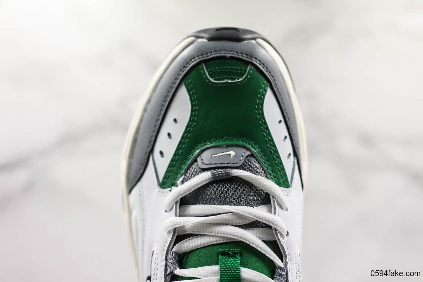 耐克Nike Air Monarch the M2K Tekno白灰绿M2K老爹鞋复古休闲运动鞋真标带半码 原厂模具开发 货号:AV4789-009