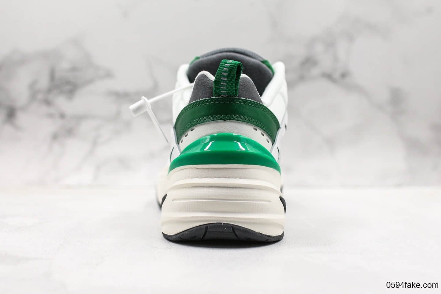 耐克Nike Air Monarch the M2K Tekno白灰绿M2K老爹鞋复古休闲运动鞋真标带半码 原厂模具开发 货号:AV4789-009