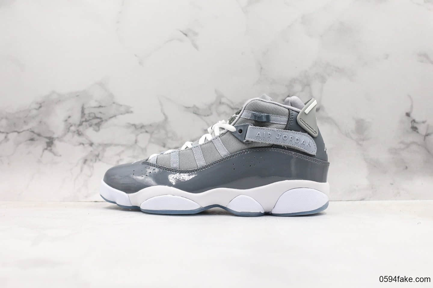 乔丹Air Jordan 6 Rings六冠王AJ6水泥灰纯原带半码 乔丹六代实战篮球鞋原厂碳纤维中底原装真猫眼 (ID:15837) - 图片1
