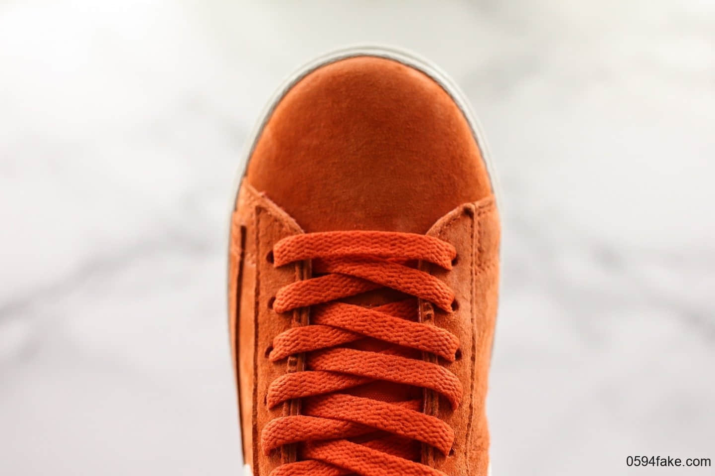 耐克Nike Blazer Mid Vintage Suede开拓者中帮休闲板鞋橙色公司级带半码 进口猪八材质原厂内部档案开发 货号:917862-800