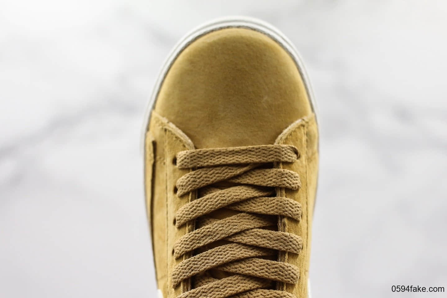 耐克Nike Blazer Mid Vintage Suede开拓者中帮休闲板鞋姜黄色公司级带半码 原版皮料精致质感 货号:917862-700