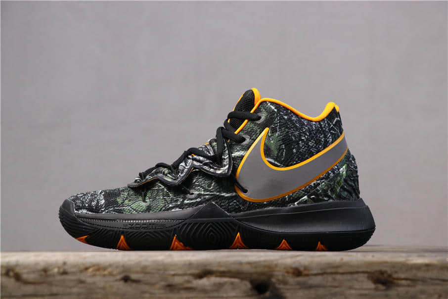 Nike Kyrie 5 EP枯叶黑橙 耐克欧文5代纯原级原盒原标毒液实战篮球鞋 (ID:1627) - 图片1