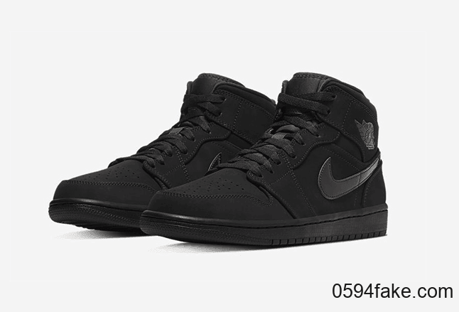 Air Jordan 1 Mid新配色登场!经典纯黑色调!低调百搭!