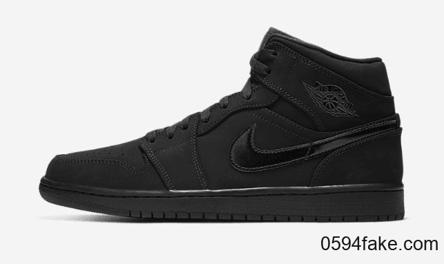 Air Jordan 1 Mid新配色登场!经典纯黑色调!低调百搭!
