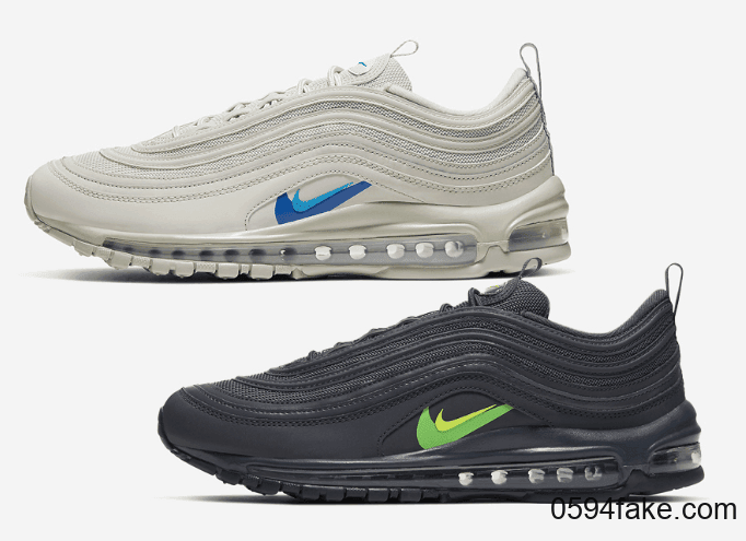 Nike Air Max 97也玩堆叠Swoosh了！新曝黑灰配色！这两个配色我全要了！ (ID:16377) - 图片1