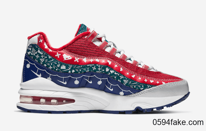 浓郁圣诞节氛围!这双Nike Air Max 95还穿上了毛衣! 货号:CT1593-100