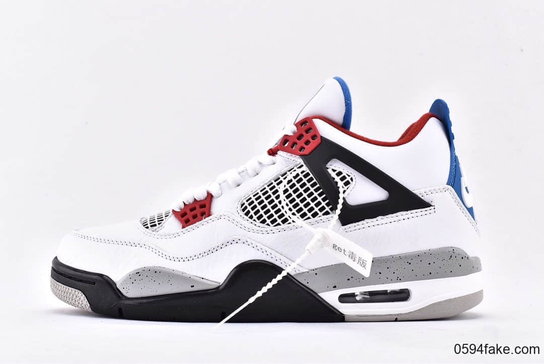 乔丹Air Jordan 4 what the纯原版本AJ4乔丹4代篮球鞋鸳鸯白红蓝水泥实战篮球鞋 (ID:16594) - 图片1