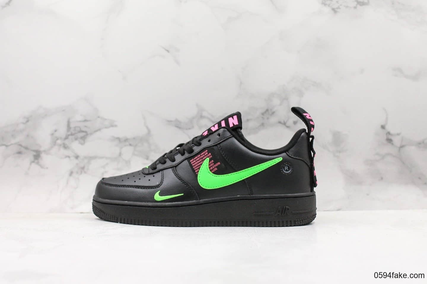 耐克Nike Air Force 1 LV8 UL纯原版本空军一号黑粉绿勾低帮休闲运动板鞋 货号:CQ4611-001