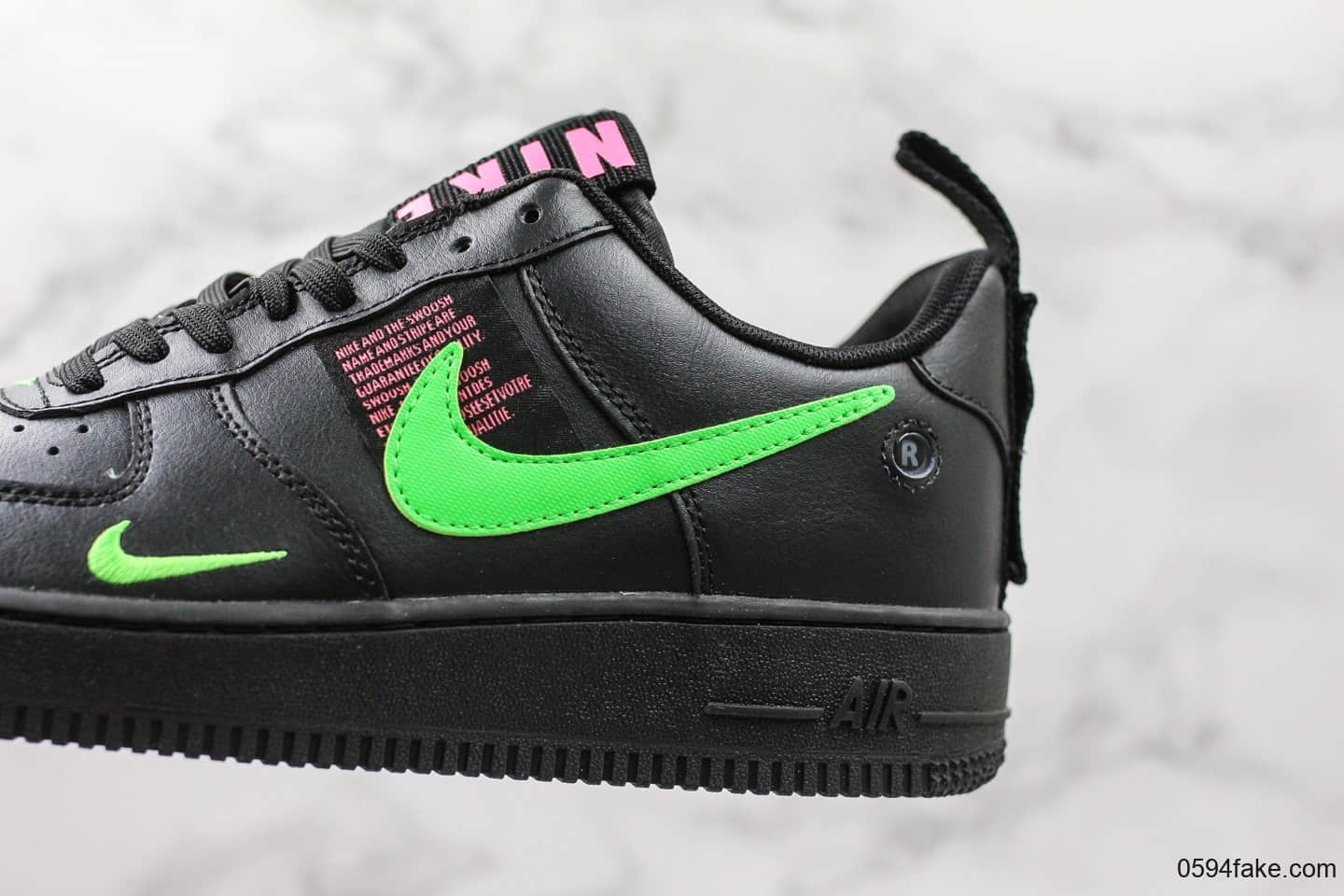 耐克Nike Air Force 1 LV8 UL纯原版本空军一号黑粉绿勾低帮休闲运动板鞋 货号:CQ4611-001