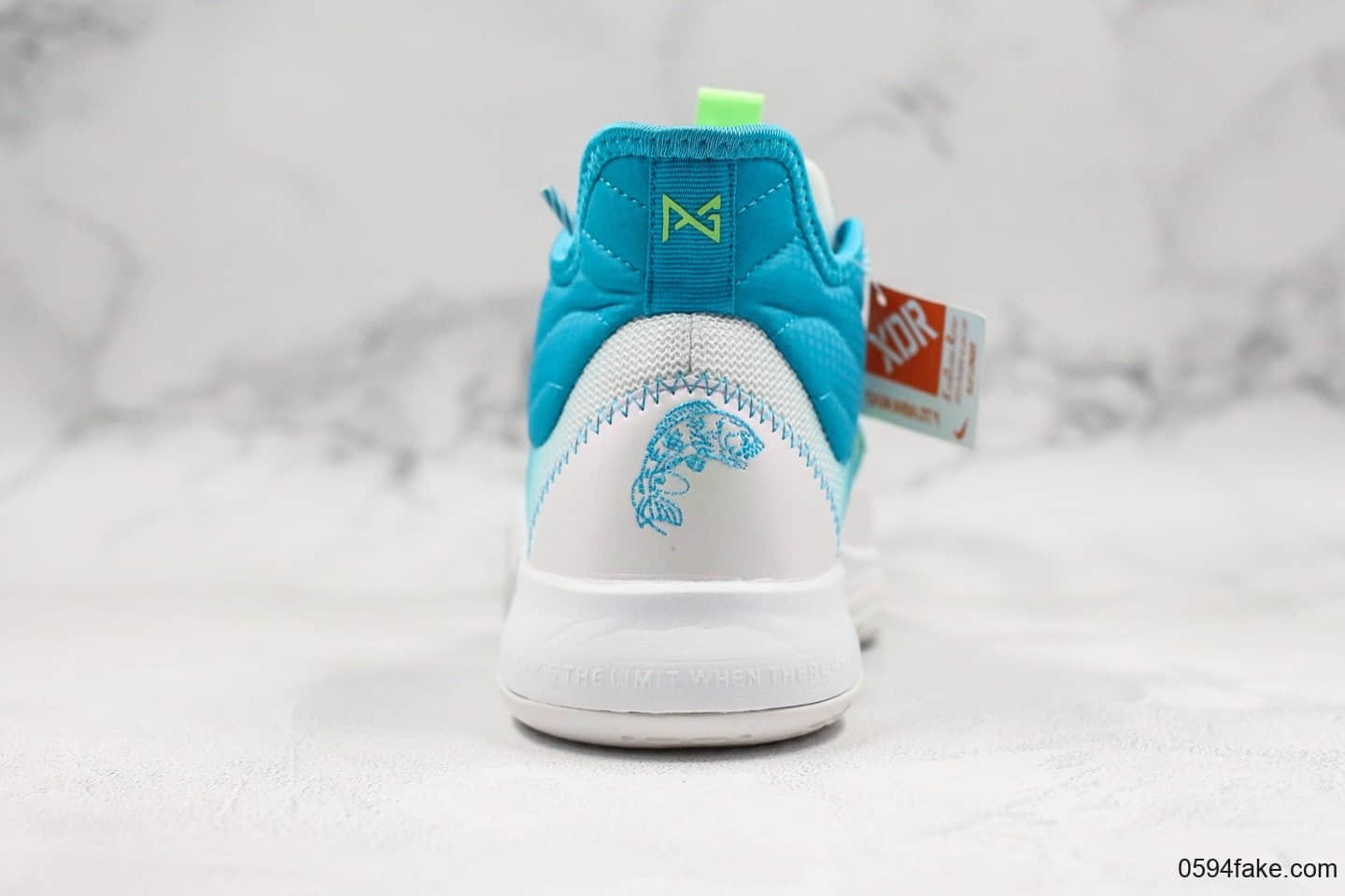 耐克Nike PG3 EP纯原版本保罗乔治三代路亚白蓝假饵钓鱼男子实战篮球鞋前掌ZOOM气垫 货号:AO2608-005