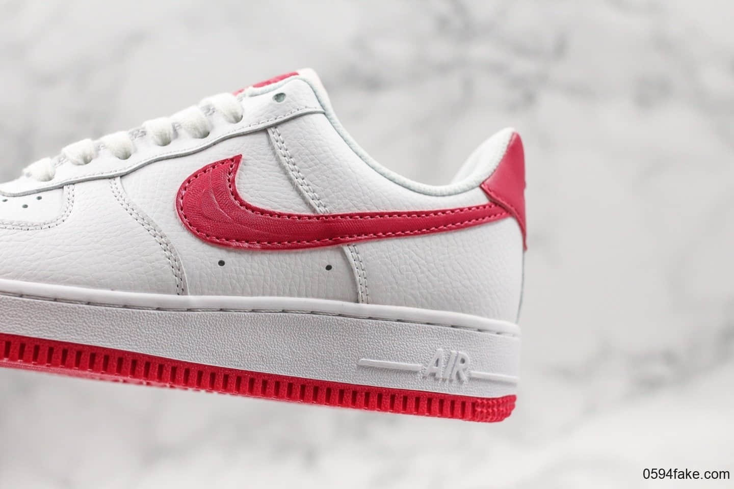 耐克Nike Air Force 1 Low低帮空军一号白红公司级版本原厂Solo气垫原档案数据开发原装黑盒 货号:AH0287-107