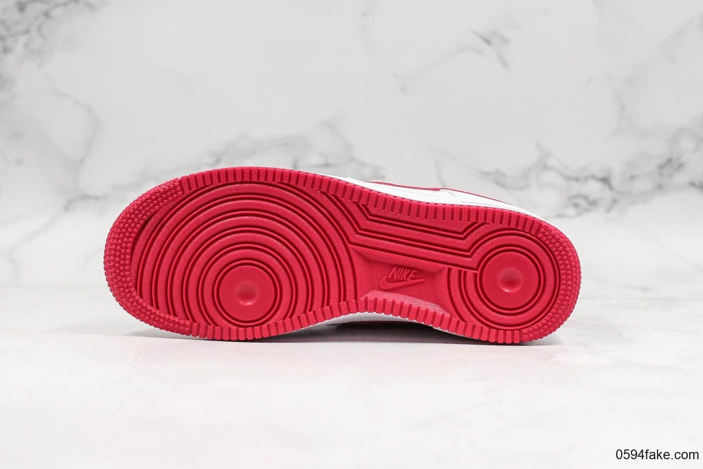 耐克Nike Air Force 1 Low低帮空军一号白红公司级版本原厂Solo气垫原档案数据开发原装黑盒 货号:AH0287-107