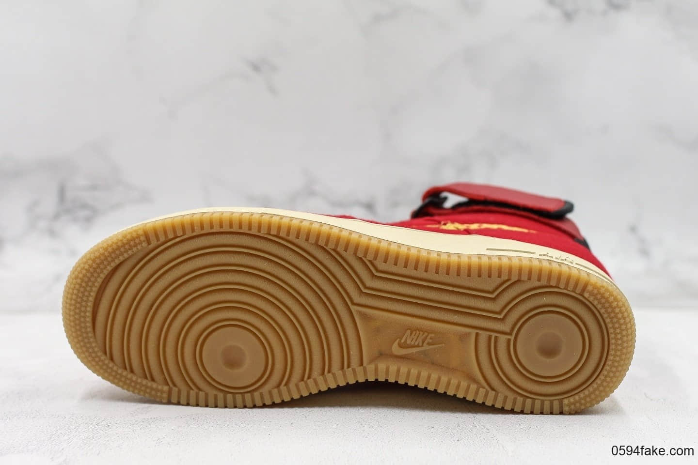耐克nike Air Force 1 High Premium x maharishi纯原版本空军联名龙纹高帮中国红配色原厂刺绣大勾内置气垫 货号:CI3900-991
