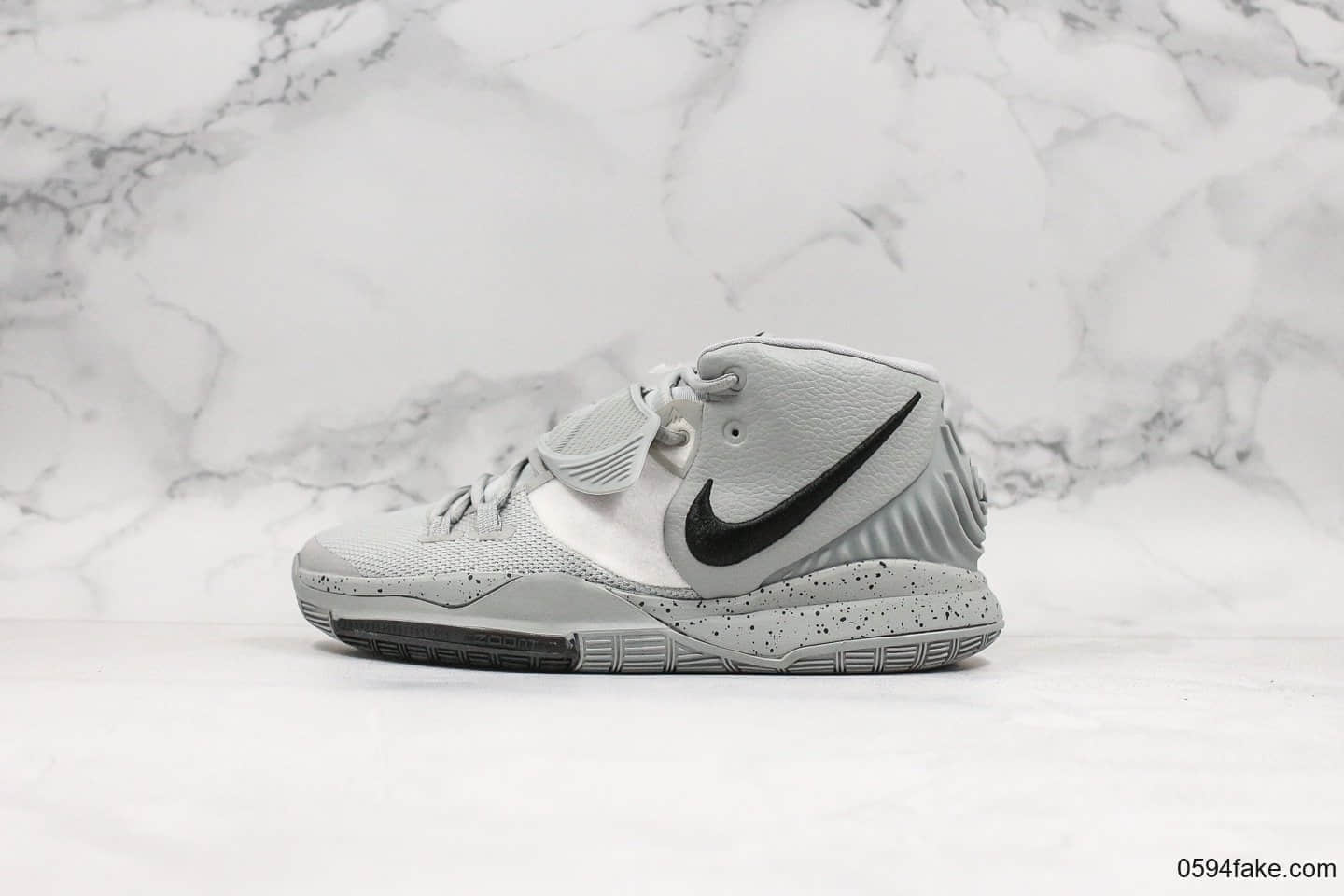 耐克Nike Kyrie 6 EP欧文6灰色纯原版本独家私模独家内置RFID防伪芯片内置ZOOM TURBO气垫 货号:BQ9377-101