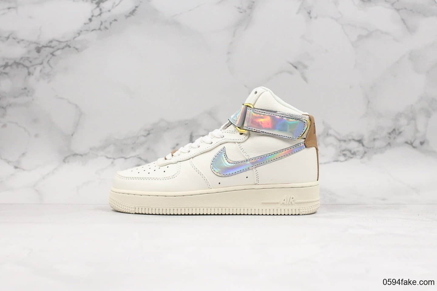 耐克Nike Air Force 1 High Nai Ke THE BUND Jester纯原版本空军一号高帮镭射上海限定顶级头层牛皮 (ID:17653) - 图片1