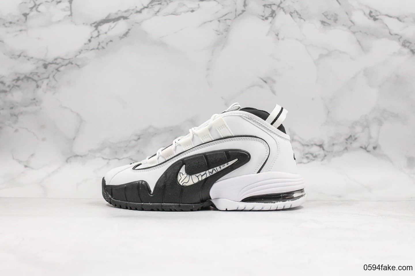 耐克Nike Air Max Penny便士哈达威篮球鞋全新黑白配色纯原版本回归复刻篮球鞋 (ID:17711) - 图片1