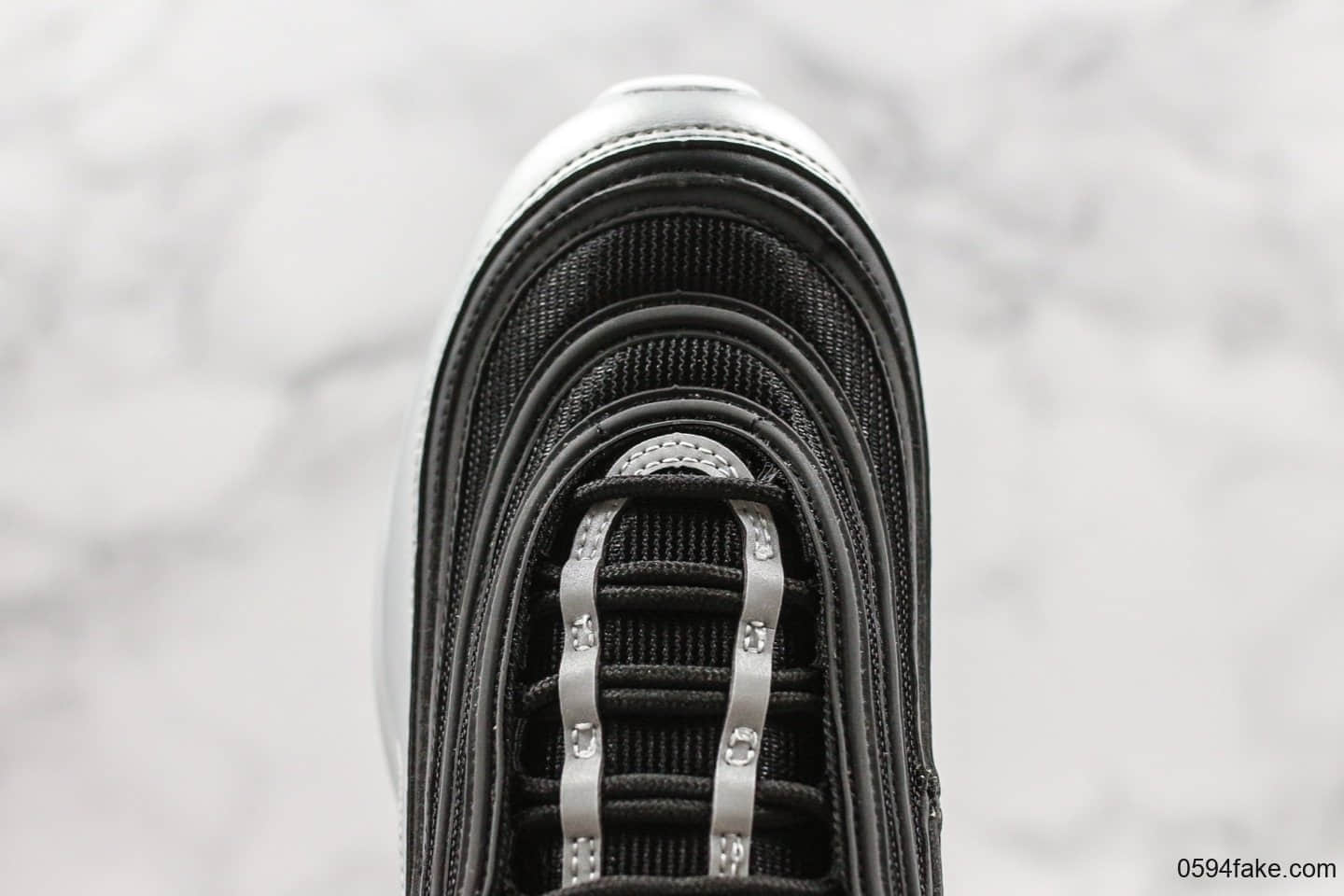 耐克Nike Air Max 97 QS Metallic Pack纯原版本重金属复古气垫百搭休闲运动慢跑鞋银黑红子弹男女鞋最高品质正确细节版本 货号:AT5458-001