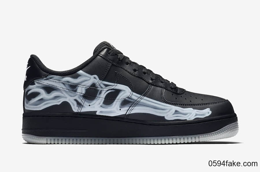 Nike Air Force 1 Low“ Black Skeleton”释出官图!个性十足! 货号:BQ7541-001