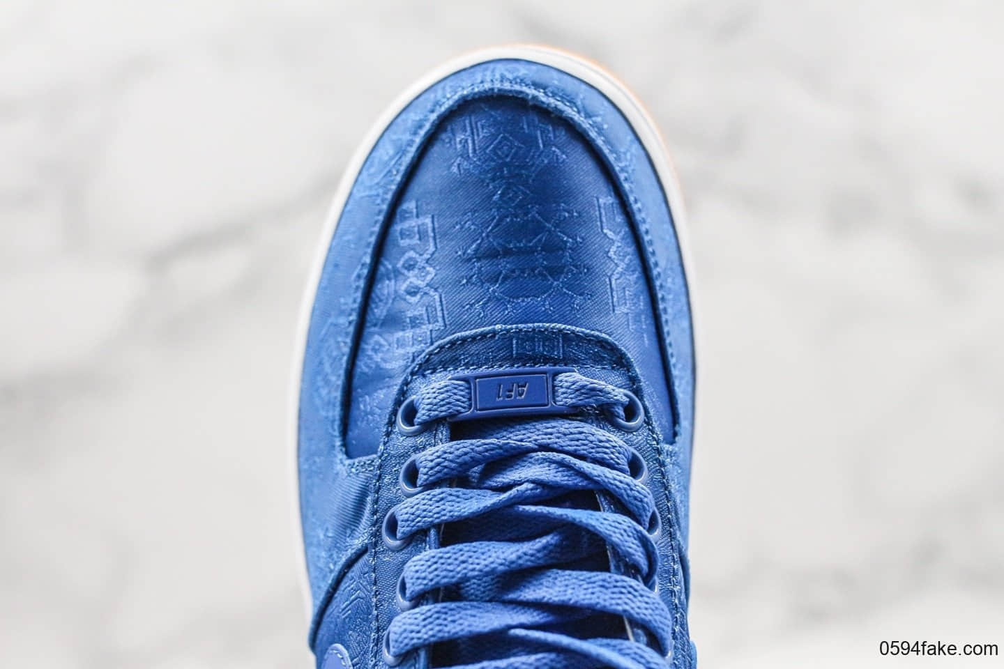 耐克CLOT x Nike Air Force 1陈冠希主理品牌联名空军一号蓝丝绸公司级带半码原装夜光水晶外底 货号:AO9286-400