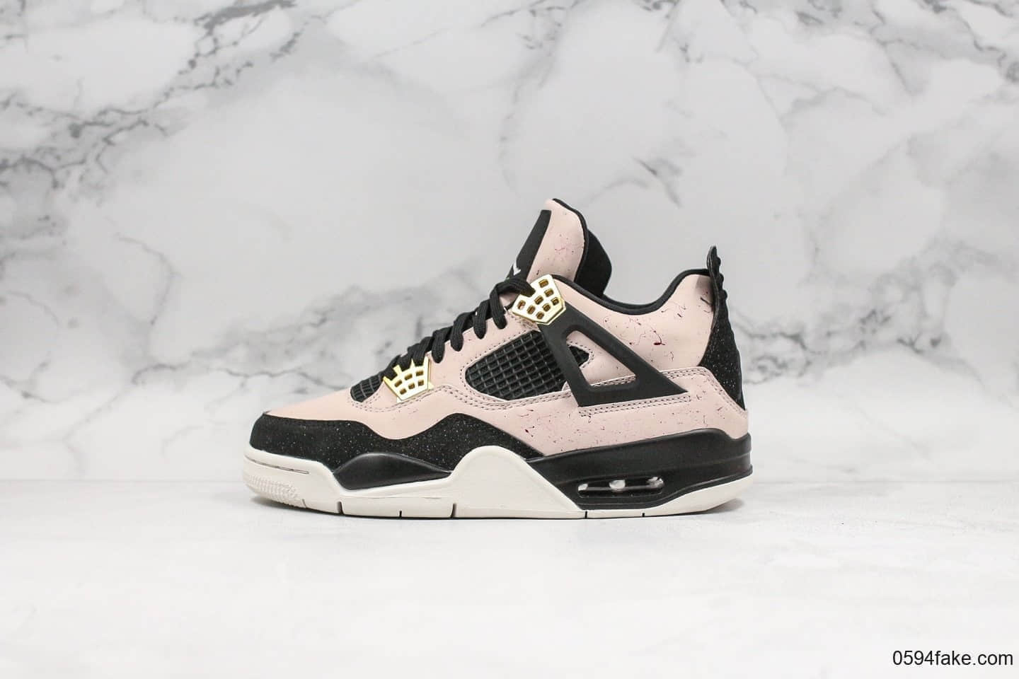 乔丹Air Jordan 4 WMNS“Silt Red”金扣大理石纯原带半码原厂头层皮原厂底模一比一做工 (ID:18074) - 图片1