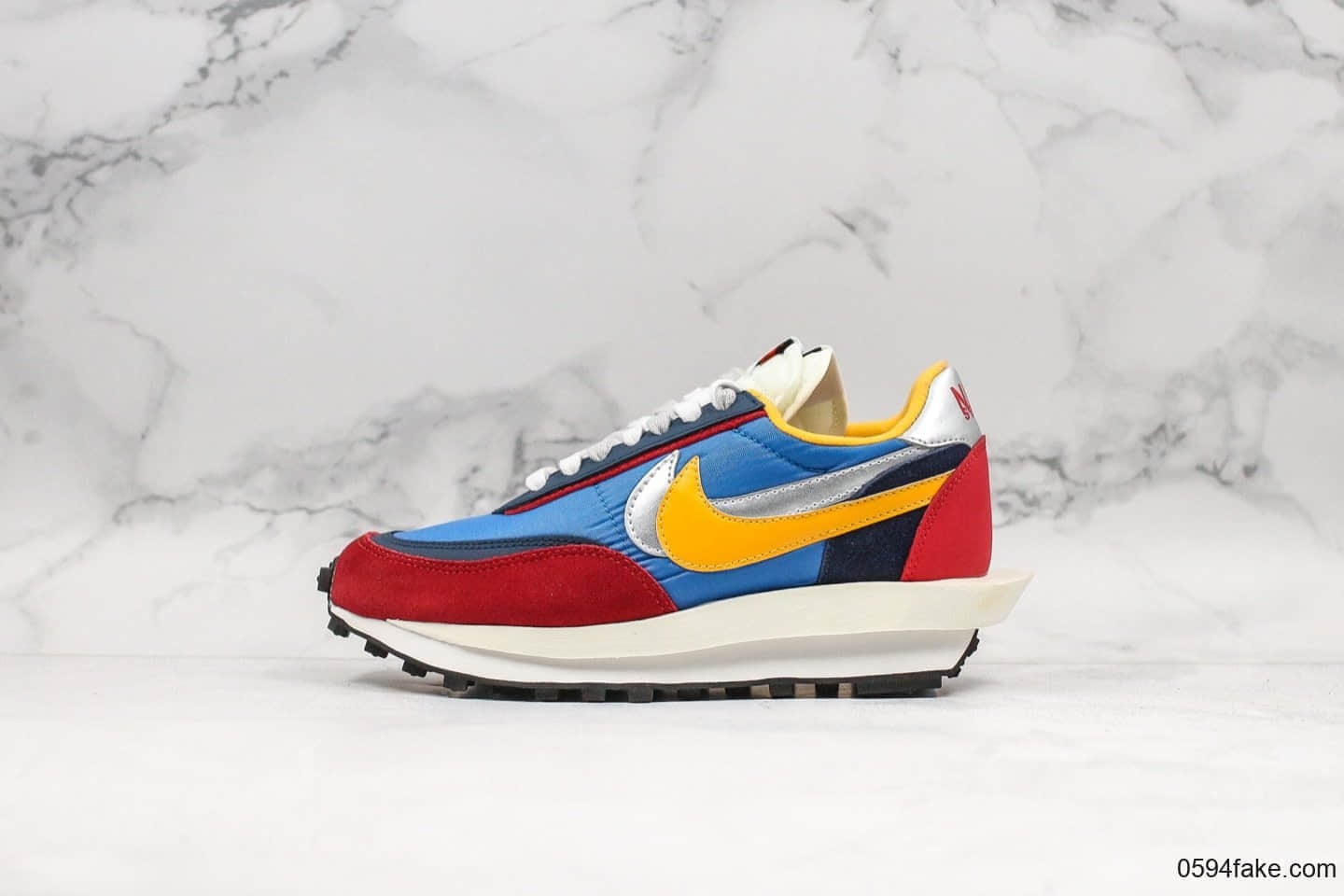 耐克Sacai x Nike LVD Waffle Daybreak联名走秀款华夫鞋变形解构鞋蓝红银黄公司级带半码原厂网布双层EVA组合大底 (ID:18124) - 图片1