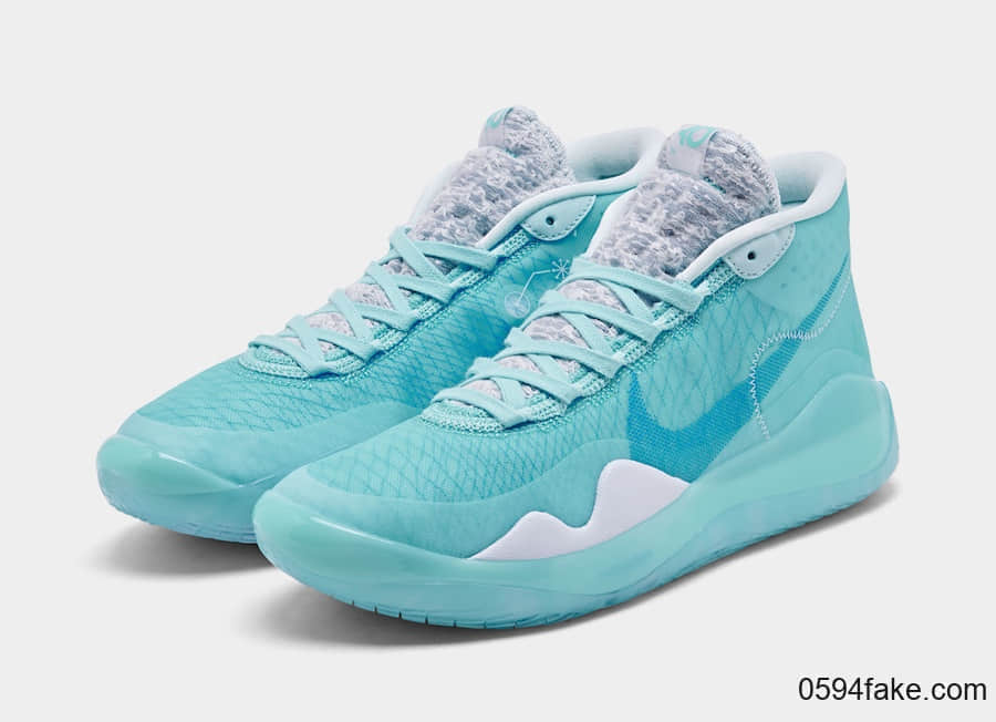 清爽蓝色调!这双Nike KD 12你打几分? 货号:AR4229-400