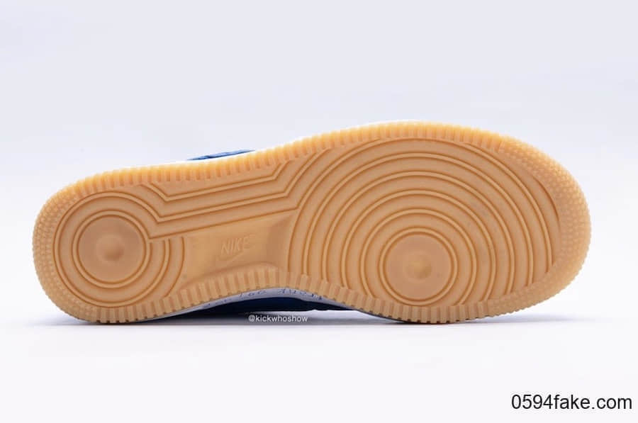 CLOT x Nike Air Force 1蓝丝绸最新实物图曝光!你期待吗? 货号:CJ5290-400