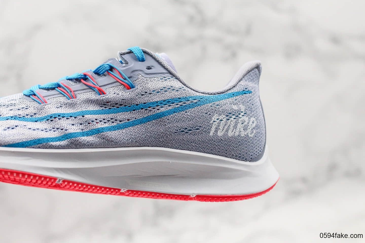 耐克Nike Air Zoom Pegasus 36 JDI登月36代休闲跑步鞋灰蓝色真标带半码编织飞线面透气运动鞋 货号:BV5739-500