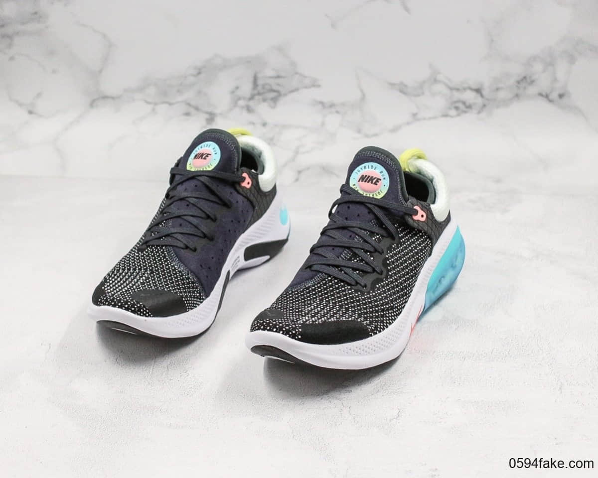 耐克Nike Joyride Run Flyknit Racer“Blue”全新缓震科技跑鞋黑蓝公司级带半码脚感舒适软弹 货号:AQ2730-007