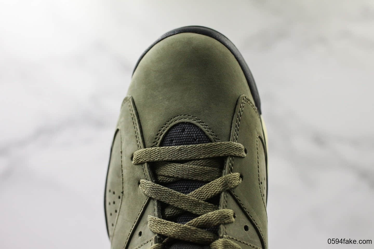 乔丹Travis Scott x Air Jordan 6斯科特联名AJ6橄榄绿OG纯原市售最高版本原鞋开发原厂皮料正确夜光大底 货号:CN1084-200