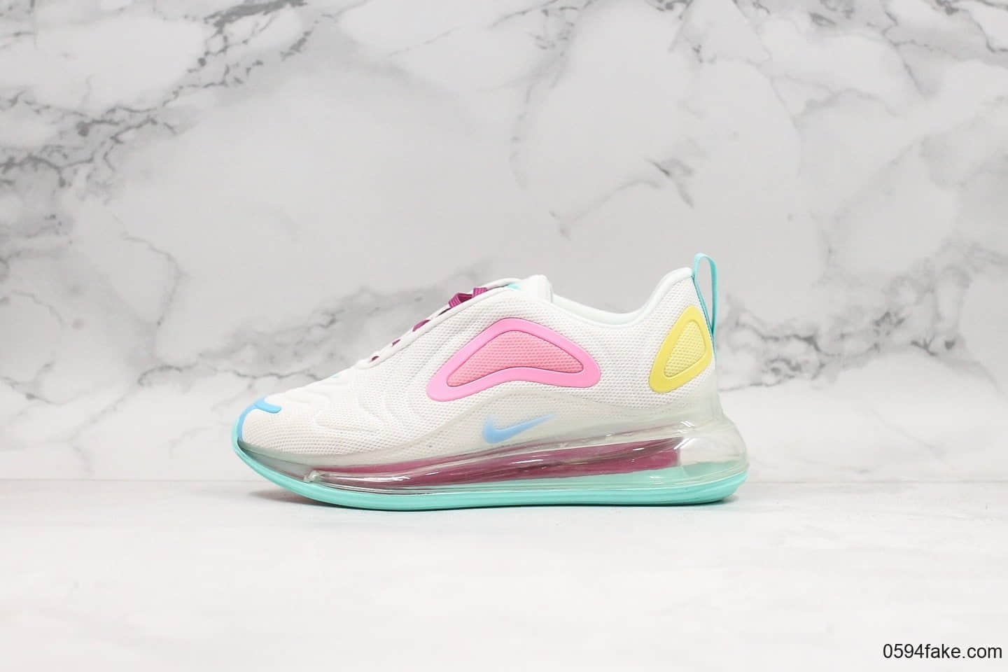耐克Nike Air Max 720 WMNS气垫鞋休闲跑步鞋白粉色公司级正确3.8cm厚度氦气高回弹气垫版本 货号:AR9293-102